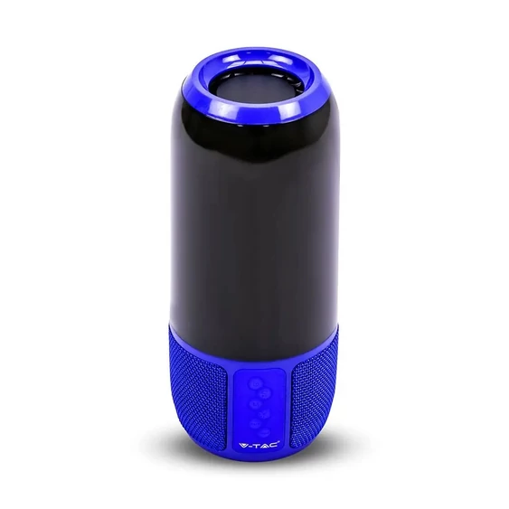 V-TAC 2x3W kék Bluetooth hangszóró LED világítással - SKU 8569