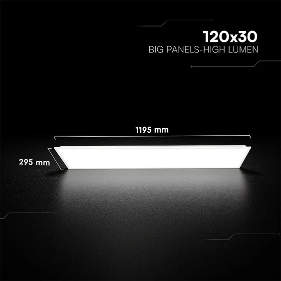 V-TAC CREE SMD süllyeszthető LED panel hideg fehér 40W 120 x 30cm, Back-Lit - SKU 241486