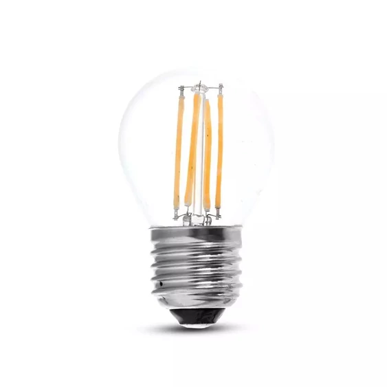 V-TAC 4W E27 meleg fehér filament G45 LED égő - SKU 214306