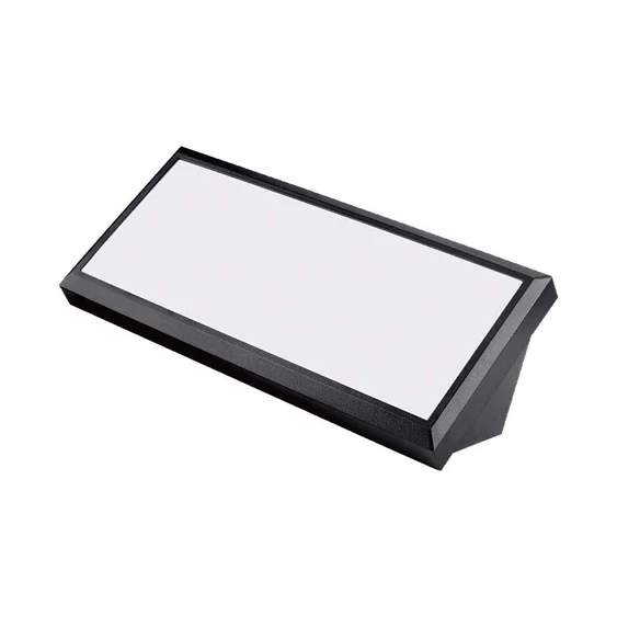 V-TAC Landscape 12W kültéri fali LED lámpa természetes fehér, fekete házzal, 100 Lm/W - SKU 6808