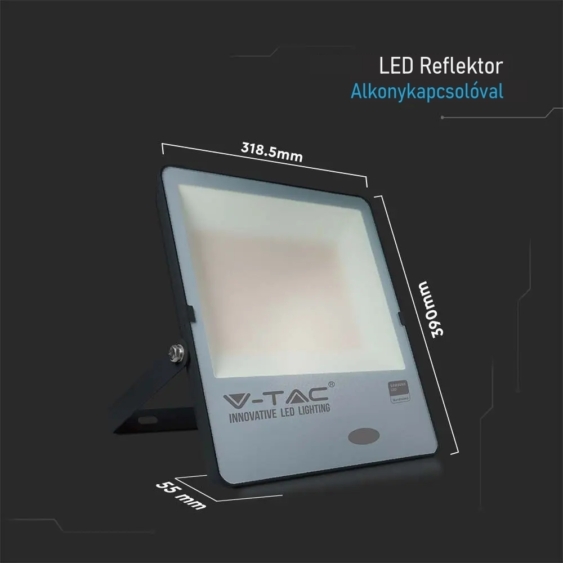 V-TAC LED reflektor 150W meleg fehér 100 Lm/W, beépített alkonykapcsolóval - SKU 20178