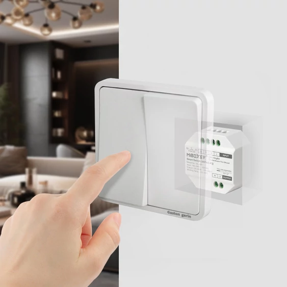 MiLight mini Smart 230V-os WiFi-s és rádiófrekvenciás vezérlő, PUSH kapcsoló kompatibilis - WL-SW1