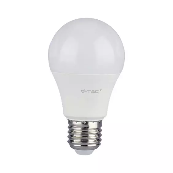 V-TAC 10.5W E27 meleg fehér A60 LED égő, 100 Lm/W - SKU 21177