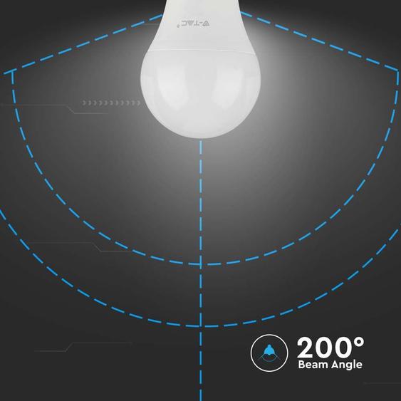 V-TAC 10.5W E27 meleg fehér A60 LED égő - SKU 217350