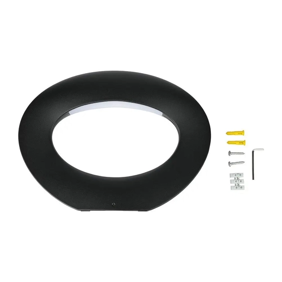 V-TAC 10W beltéri fekete fali LED lámpa természetes fehér - SKU 8310