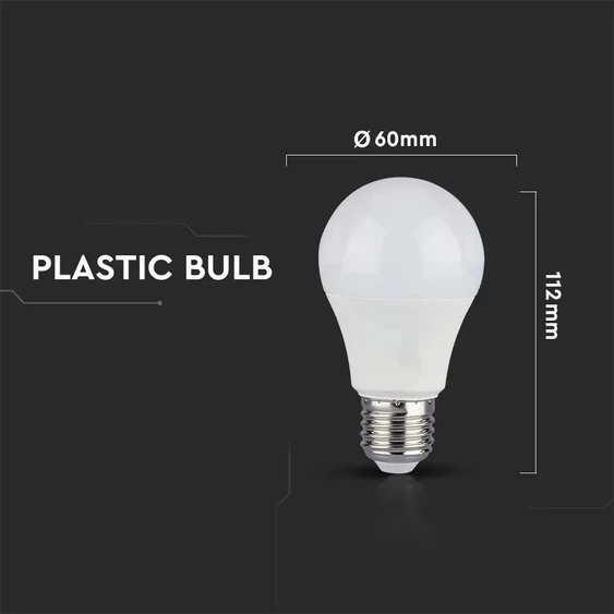 V-TAC 10W E27 természetes fehér CRI>95 LED égő - SKU 7480