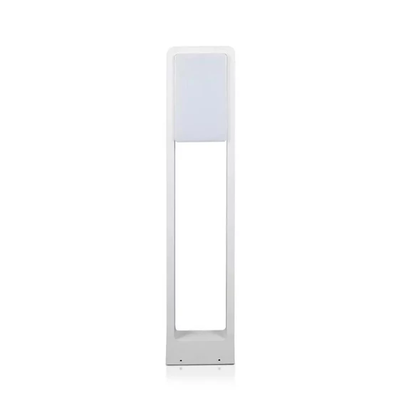 V-TAC 10W kültéri LED lámpa oszlop 80 cm, meleg fehér, fehér házzal - SKU 20116