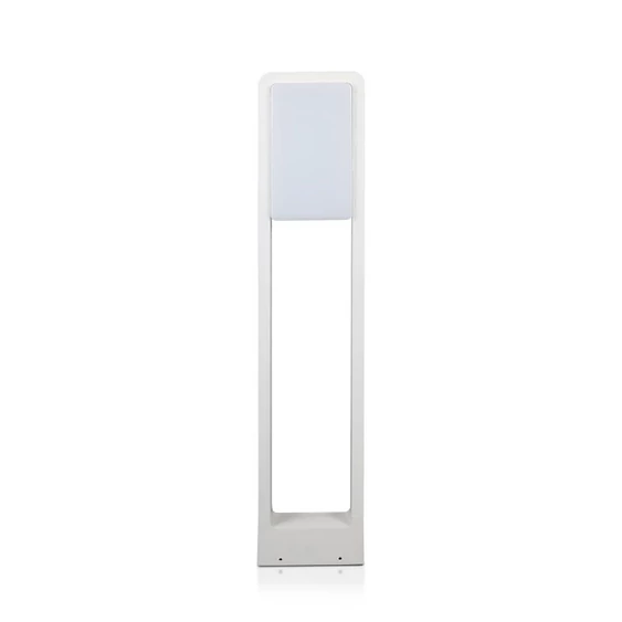 V-TAC 10W kültéri LED lámpa oszlop 80 cm, természetes fehér, fehér házzal - SKU 2120117