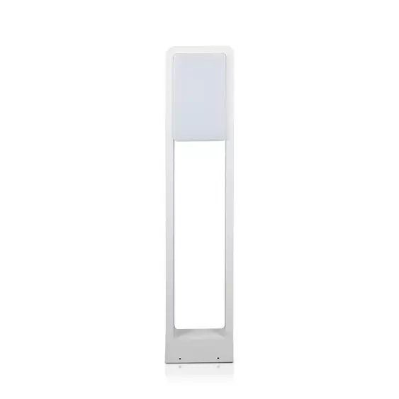 V-TAC 10W kültéri LED lámpa oszlop 80 cm, természetes fehér, fehér házzal - SKU 2120117