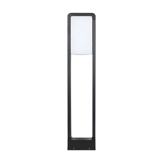 V-TAC 10W kültéri LED lámpa oszlop 80 cm, természetes fehér, fekete házzal - SKU 2120114