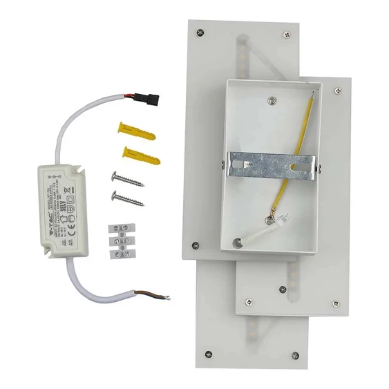 V-TAC 11W beltéri fehér fali LED lámpa meleg fehér - SKU 218202