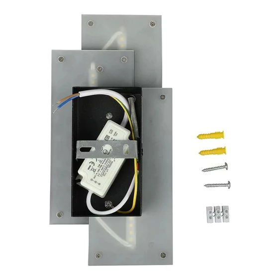 V-TAC 11W beltéri fekete fali LED lámpa meleg fehér - SKU 218204