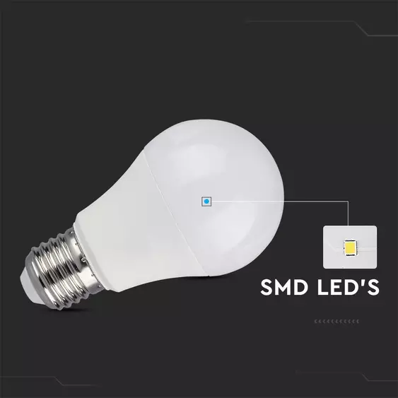 V-TAC 11W E27 természetes fehér dimmelhető A60 LED égő - SKU 2120184