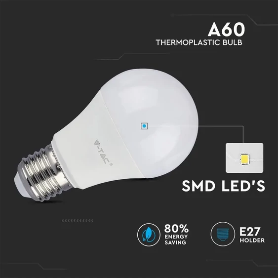 V-TAC 11W E27 természetes fehér LED égő - SKU 7349