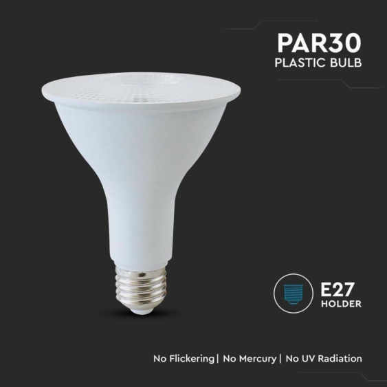 V-TAC 11W E27 természetes fehér PAR30 LED égő - SKU 21153