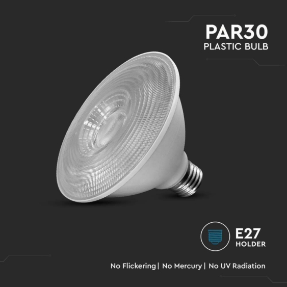 V-TAC 11W E27 természetes fehér PAR30 LED égő - SKU 21154