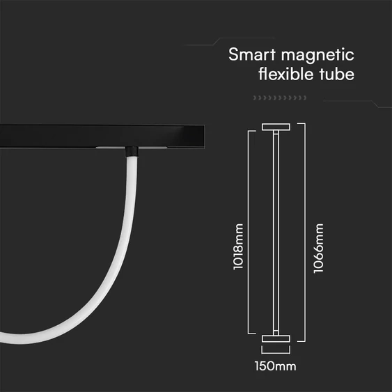 V-TAC 11W flexibilis fénycső 48V mágneses Smart sínhez, CCT, 1 méter hosszú - SKU 10275