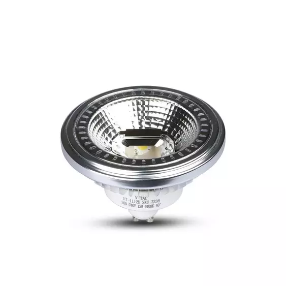 V-TAC 12W AR111 GU10 LED égő hideg fehér 40° - SKU 4225