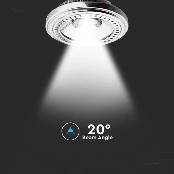 V-TAC 12W AR111 GX53 LED égő természetes fehér 20° - SKU 214062