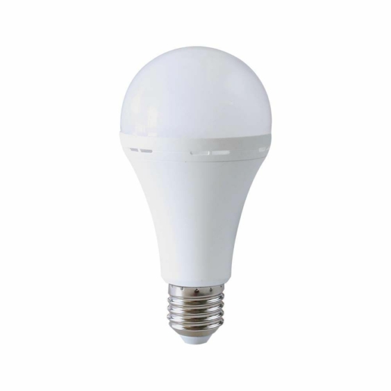 V-TAC 12W E27 természetes fehér A80 LED égő, akkumulátorral - SKU 7794