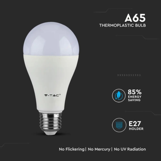 V-TAC 12W E27 természetes fehér LED égő - SKU 250