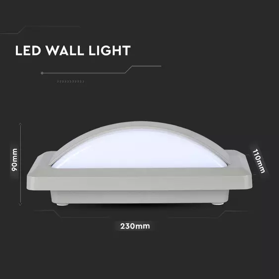 V-TAC 12W kültéri fali LED lámpa hideg fehér - SKU 218247