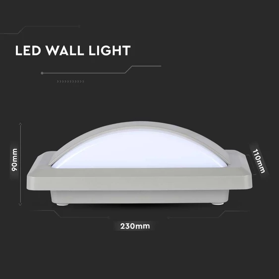 V-TAC 12W kültéri fali LED lámpa természetes fehér - SKU 218246