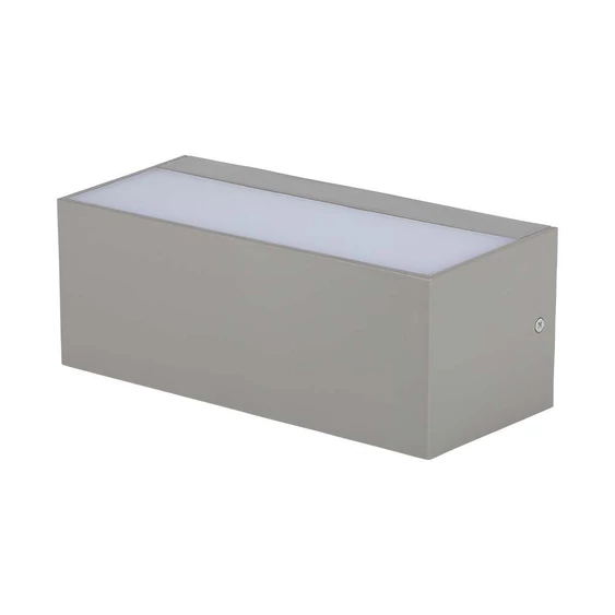 V-TAC 12W kültéri, téglatest alakú, fali LED lámpa természetes fehér - SKU 218243