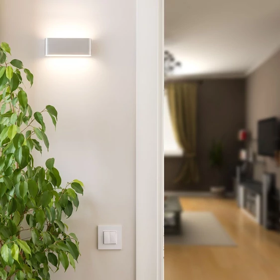 V-TAC 12W kültéri, téglatest alakú, fali LED lámpa természetes fehér - SKU 218243
