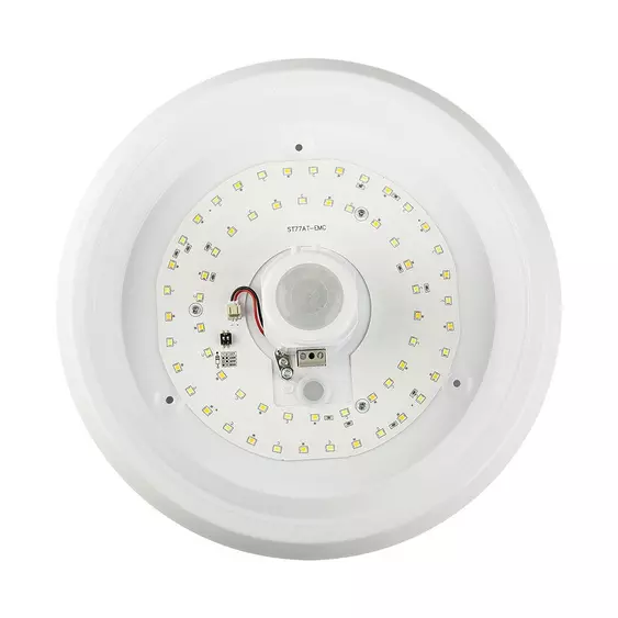 V-TAC 12W mennyezeti kerek LED lámpa, mozgásérzékelővel, állítható színhőmérséklettel - SKU 23418