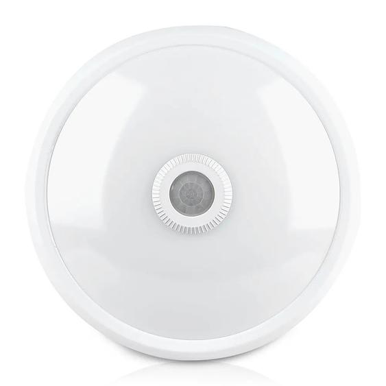 V-TAC 12W mennyezeti LED lámpa, mozgásérzékelővel, hideg fehér - SKU 21809