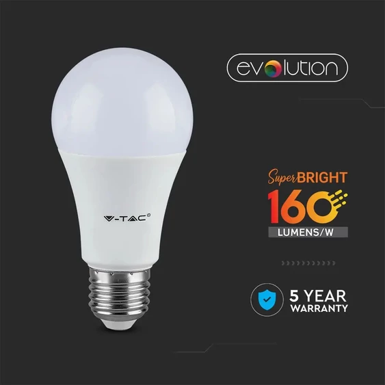 V-TAC 15W E27 hideg fehér LED égő 160 Lm/W - SKU 2814