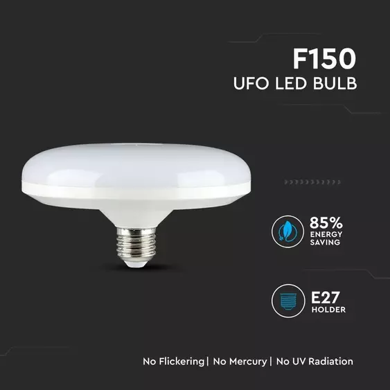 V-TAC 15W E27 hideg fehér LED UFO égő - SKU 215