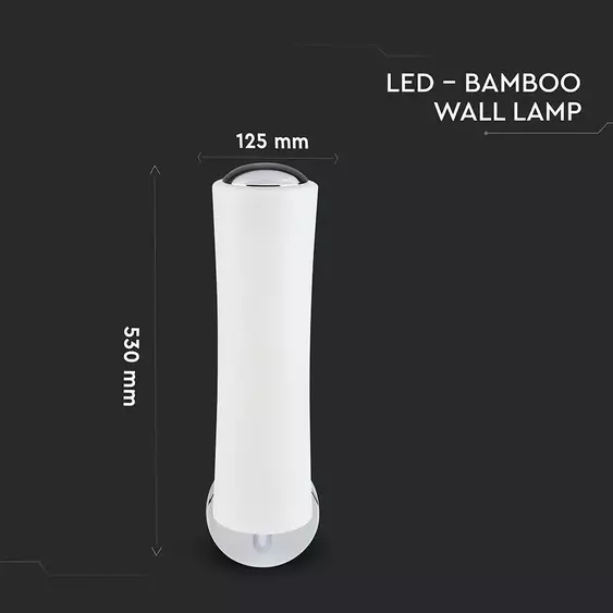 V-TAC 18W beltéri fali LED lámpa, dimmelhető, meleg fehér - SKU 3974