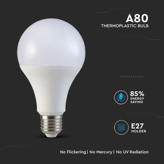 V-TAC 18W E27 természetes fehér LED égő - SKU 127