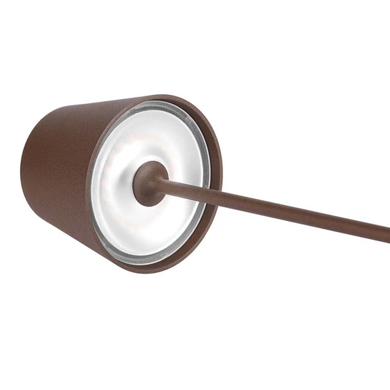 V-TAC 1.5W Corten barna, érintéssel vezérelhető akkumulátoros LED lámpa, meleg fehér - SKU 23446
