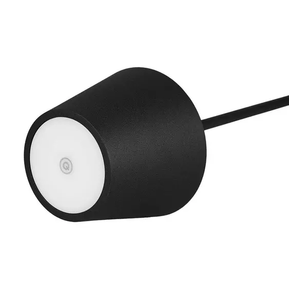 V-TAC 1.5W fekete, érintéssel vezérelhető akkumulátoros LED lámpa, meleg fehér - SKU 23447