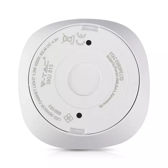 V-TAC 1.5W mozgásérzékelős, elemes, LED bútorvilágítás, természetes fehér - SKU 813