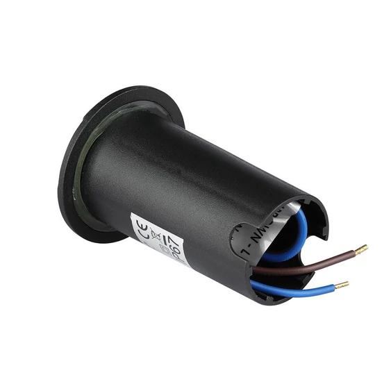 V-TAC 1W DC12V kültéri, 4 irányú talajlámpa, fekete, IP67, meleg fehér - SKU 211470