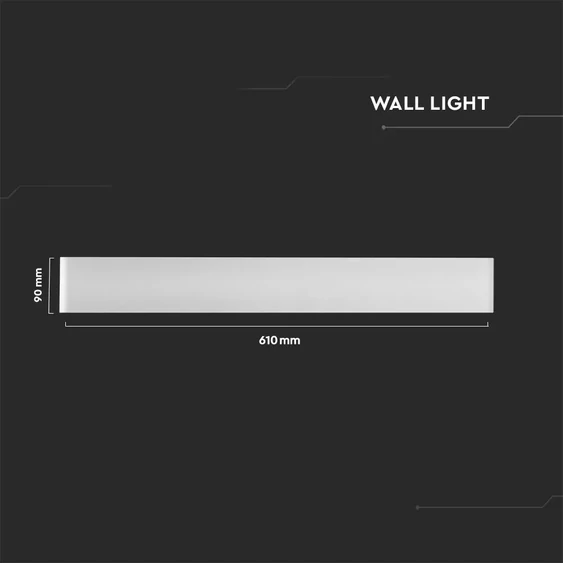 V-TAC 20W beltéri fali LED lámpa meleg fehér - SKU 8535