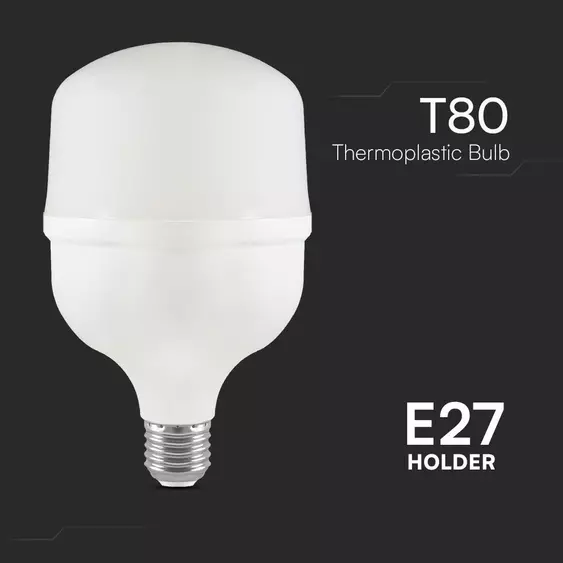 V-TAC 20W E27 hideg fehér T80 LED égő - SKU 23569