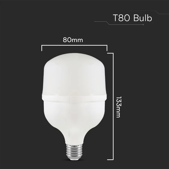 V-TAC 20W E27 természetes fehér T80 LED égő - SKU 23568