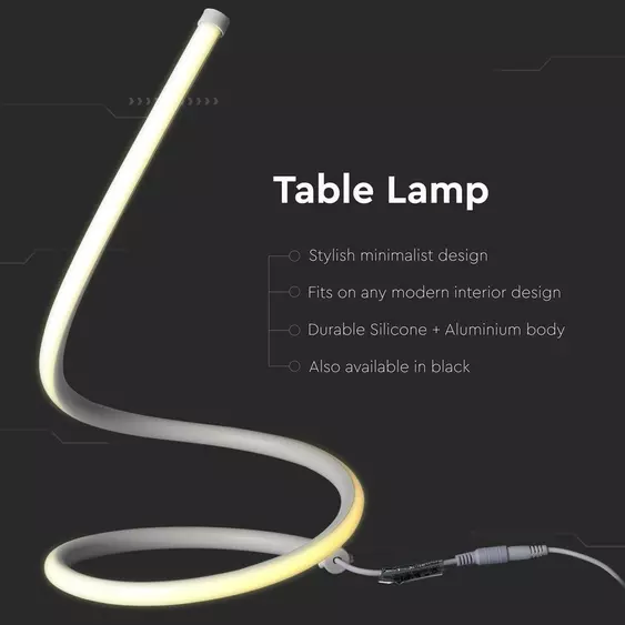 V-TAC 20W fehér asztali LED lámpa, meleg fehér - SKU 2140321