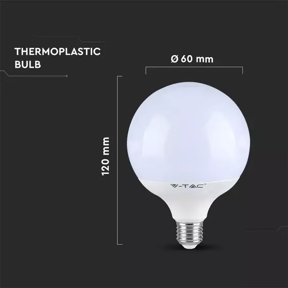 V-TAC 22W E27 G120 hideg fehér LED égő - SKU 2120023