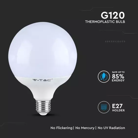 V-TAC 22W E27 G120 meleg fehér LED égő - SKU 2120021