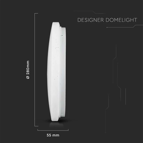 V-TAC 24W csillagos mennyezeti, Ø31 cm okos LED lámpa, RGB+CCT, 100 Lm/W - SKU 7694