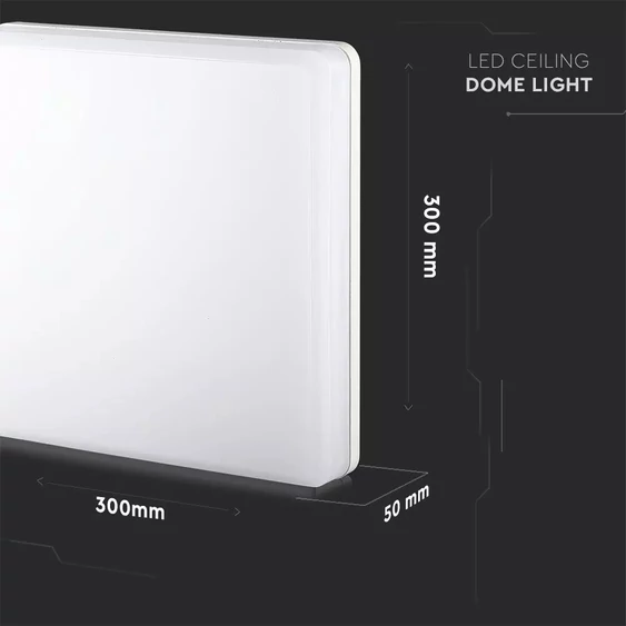 V-TAC 25W szögletes, mennyezeti LED lámpa, természetes fehér - SKU 13969