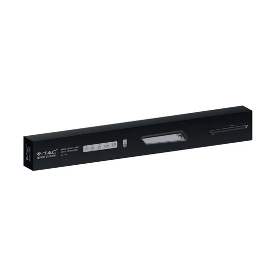 V-TAC 2.5W, 2in1 akkumulátoros LED bútorvilágítás, meleg fehér, fekete házzal, 60 cm - SKU 2968
