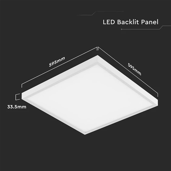 V-TAC 2in1 LED panel hideg fehér 36W 60 x 60cm, 120 Lm/W - SKU 23766