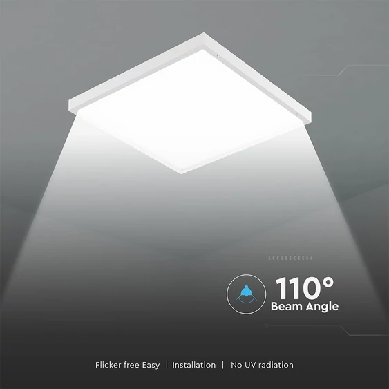 V-TAC 2in1 LED panel hideg fehér 36W 60 x 60cm, 120 Lm/W - SKU 23766